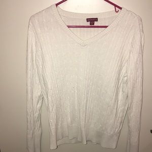 Merona White Longsleeve V-Neck